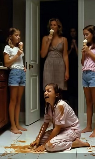 My nine-year-old went to a simple sleepover at my sister’s place—yet ended up scrubbing floors while her cousins went out for ice cream. When I picked her up, exhausted and soaked in dirty water, my sister said, "She's fine, just helping out a little.", my family just laughed it off. I didn’t yell. I simply took her home. Three days later, something happened that made my sister’s “perfect life” begin to crack….... The door to the pristine villa opened, and instead of the sounds of a happy sleepo