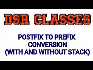 Postfix to Prefix Conversion (With and Without Stack)