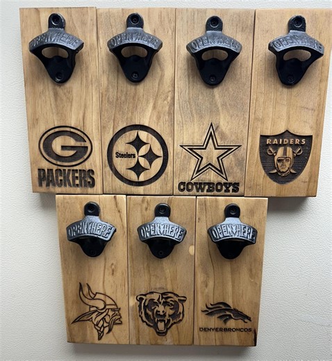 Personalized Magnetic Bottle Opener: Wall Mount Cap Catcher, Bar Accessory - Etsy