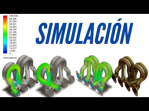 Simulación del múltiple de escape SolidWorks