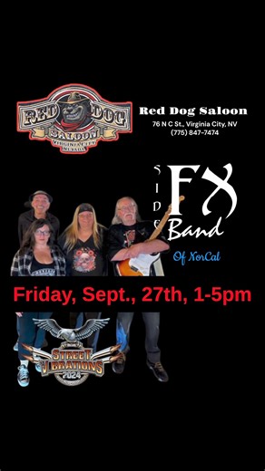 Street Vibrations Fall RallyFri., Sept 27th 1pm SideFXofNorCal live...