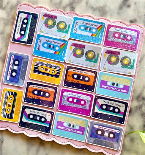 80s Mix Tape Holographic Sticker Pack: 80s Stickers - Etsy