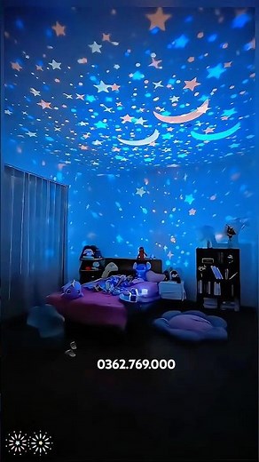 Đèn chiếu hình 6 chế độ, kết nối bluetooth, xoay 360 độ