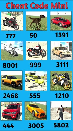 Helicopter + Military Car + Tata Sierra Car Cheat Code 🤑 Indian Bike Driving 3D #indianbikedriving3d