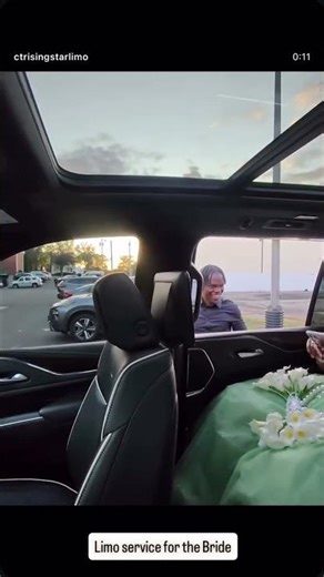 Limo service for the lovely bride! Book luxury car service for your wedding with us!