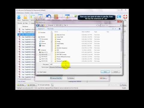File Renamer - Save the set of renaming rules and apply on any number of files in one click.