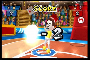 Wii Mario Sports Mix篮球试玩