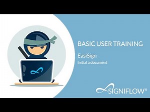 Signing in SigniFlow - How to initial a document