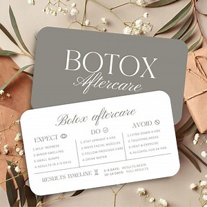 Botox Aftercare Card: Editable Anti-wrinkle Care Instructions Template, Aesthetic Clinic, Cosmetic Nurse Injector, Beauty Salon, Canva - Etsy
