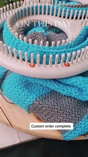 #Loom knitted toddler #blanket #knitting #yarn #fall