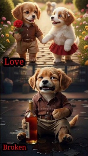 Puppy Love Story End | Heartouching Video | #animals #puppylove #animation