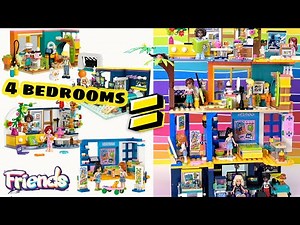 JENGA-ing the Friends bedrooms, stack 'em high! Custom LEGO build challenge