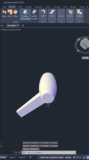 AutoCAD 3D Hair Dryer Casing Design 🔥 #shortsfeed #shorts #viral
