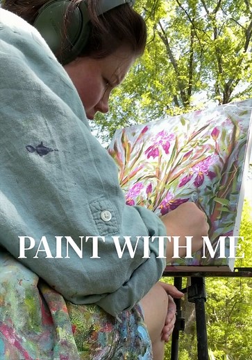 Painting Scribbly Iris Flowers: A Satisfying Art Process