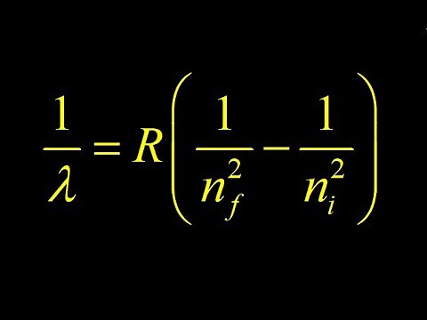 Lyman series using Rydberg's formula for the wavelengths: first four wavelengths in the Lyman series