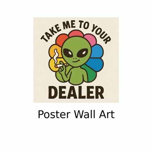Take Me to Your Dealer – Alien Murakami-style Weed Art | PNG SVG PDF Download - Etsy