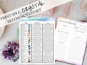Digital Crystal Reference Sheet & Crystal Journal | Crystal Chart, Crystal Guide, Healing Crystals, Crystal Poster, Crystal Healing Journal - Etsy UK