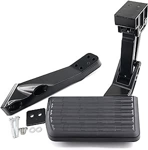 75303-01A Rear Bed Step Retractable Bumper Step for 1999-2016 Ford F-250/F-350/F-450 Super Duty, Folding Truck Tailgate Step