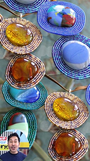 Fused Glass Marble Pendants