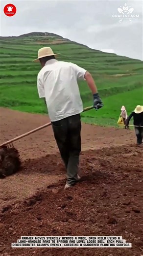 Manual Soil Spreading: Rake-Leveling for Even Field Preparation