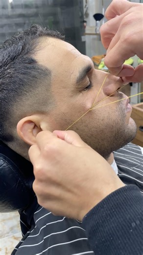 Threading hair removal technique #shorts