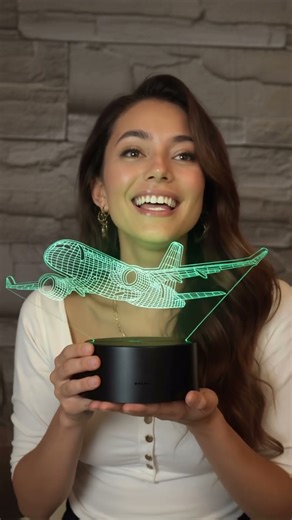 3DLamp Airplane Hologram Night Light #airplane #shopping #pilotlife #nightlamps #homedecor