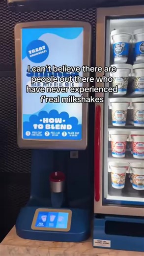 Don’t miss out on the ultimate milkshake experience! Made with real milk and blended your way at the touch of a button. | f'real