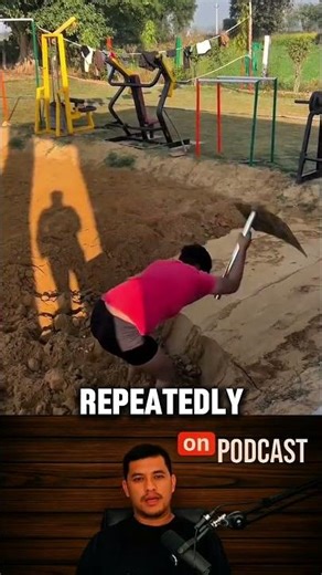 Strength Training: Digging Sand for Peak Physical Form #shorts #shortvideo