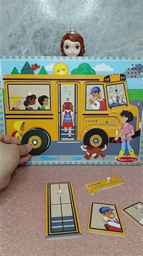 🚌 Unique yellow bus wooden puzzle