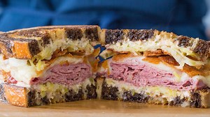 830 reactions · 339 shares | It’s National Sandwich Day! Celebrate with the Reuben: a deli classic stuffed with corned beef brisket, Swiss cheese, sauerkraut, and Russian dressing. Check out our chefs’ versions, then build your own epic sandwich: chfstps.co/1Hoi4HG | ChefSteps | Facebook