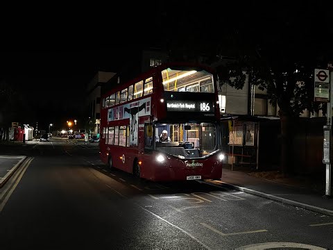 Full Route Visual | 186 | Brent Cross Shopping Centre - Northwick Park Hospital