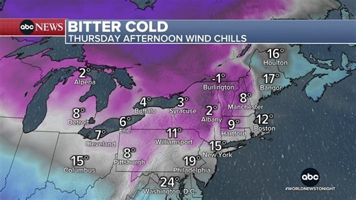 Snow, rain and brutal cold are expected for New Year’s Eve, with freezing temperatures from Minnesota to New York. Lee Goldberg has the forecast as nearly one million people are expected to brave the cold New York’s Times Square to watch the ball drop. https://abcnews.link/ri8i69H | ABC World News Tonight with David Muir