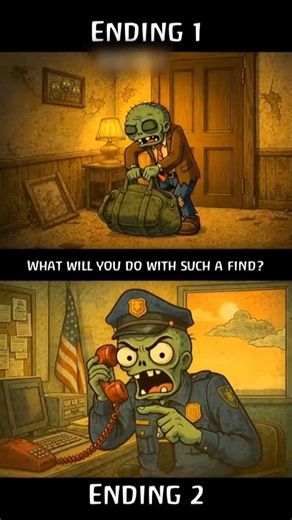 “Zombie Finds a Bomb 💣 What Happens Next? 2 Crazy Endings! #shorts”