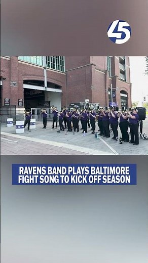 Ravens band plays Baltimore fight song ahead of season opener
