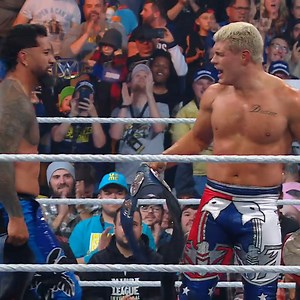 4.5M views · 65K reactions | Cody Rhodes & Jey Uso shocked the world by becoming the NEW Tag Team Champions! | WWE | Facebook