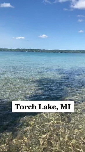 It was pretty but we couldn’t find a beach :’/ #torchlake #michigan #traveltiktok #camping