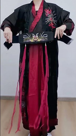 宋式長シャツ鎧黒赤古代衣装#漢服 #漢服コーデ#中国 #名場面 #綺麗 #漢服之美 #fyp #漢服コーデ