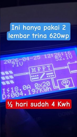 Penghasilan PLTS mode 48volt panel surya Trina #plts #energisurya #solarsystem