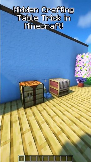 Hidden Crafting Table Trick in Minecraft! 🔄 Secret Workstation Swap #minecraft