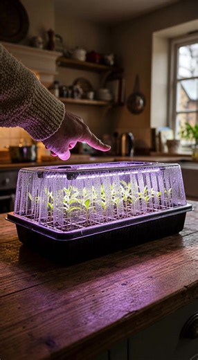 🌱✨ Plant lovers, this germination kit is a game-changer! It has LED grow lights with a timer, humidity domes, and trays for starting seeds. Grow veggies, flowers, or herbs year-round—no green thumb needed! #GardenEssentials #SeedStarting #GrowLights #IndoorGarden