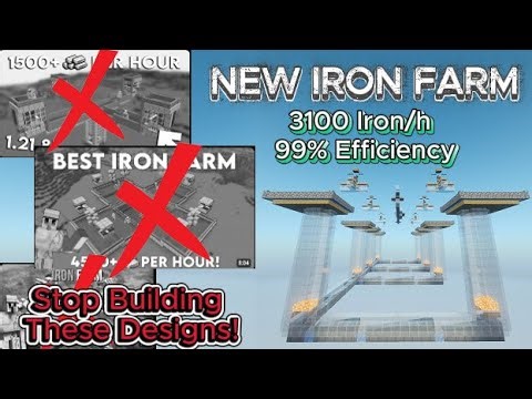 3100 Iron/h Maximum Efficiency Iron Farm 1.21.10! (24 Villagers)