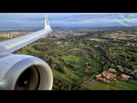Ryanair Boeing 737 MAX 8-200 Landing at Edinburgh in Beautiful Evening Sunshine