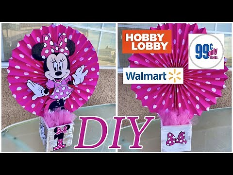 DIY MINNIE MOUSE CENTERPIECES