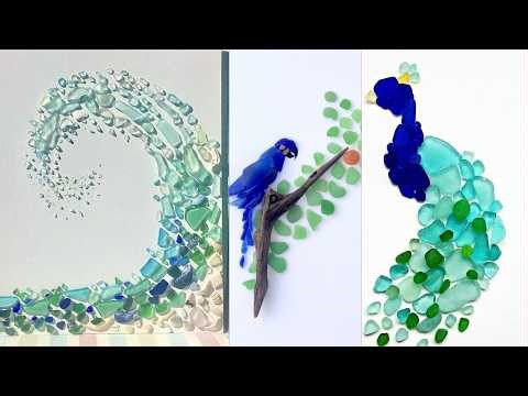 Sea Glass Mosaic Art Ideas | Beautiful Coastal Wall Art Inspiration