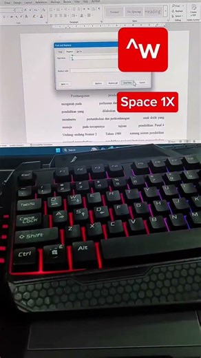 Cara hapus spasi berlebih (hasil download)di word
