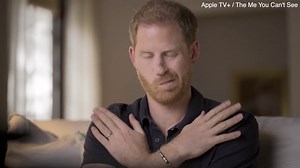 Prince Harry crosses arms and closes eyes during EMDR session