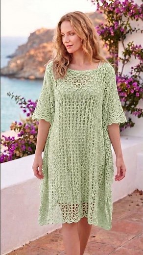 Crochet Openwork Blouse with Alize Cotton Gold