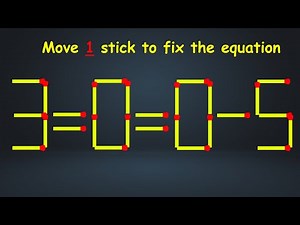 Can You Solve This Matchstick Puzzle? | Move 1 Stick to Fix the Equation!