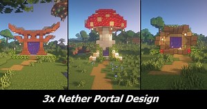 Nether portal design Minecraft Map