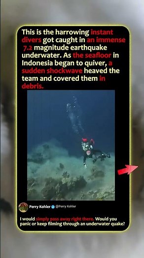 Trapped in an Underwater EARTHQUAKE! 🌊 #Scuba #Nature #Ocean